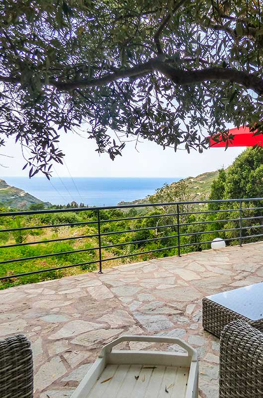 Belle maison de caractère au calme, climatisée, avec vue mer et grande terrasse.