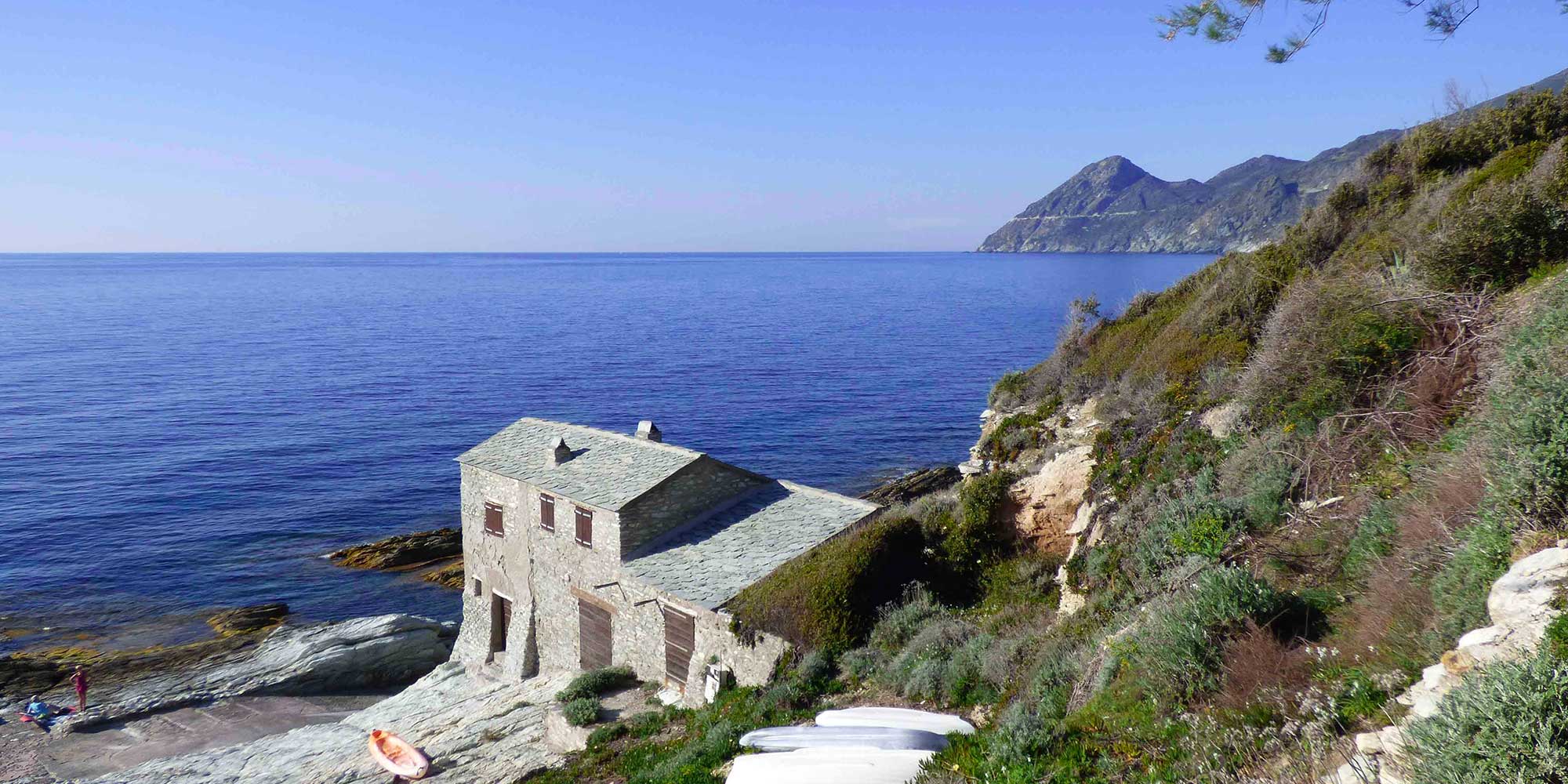 Ferienvermietung großes typisches Haus von Korsika in Canari in Cap Corse